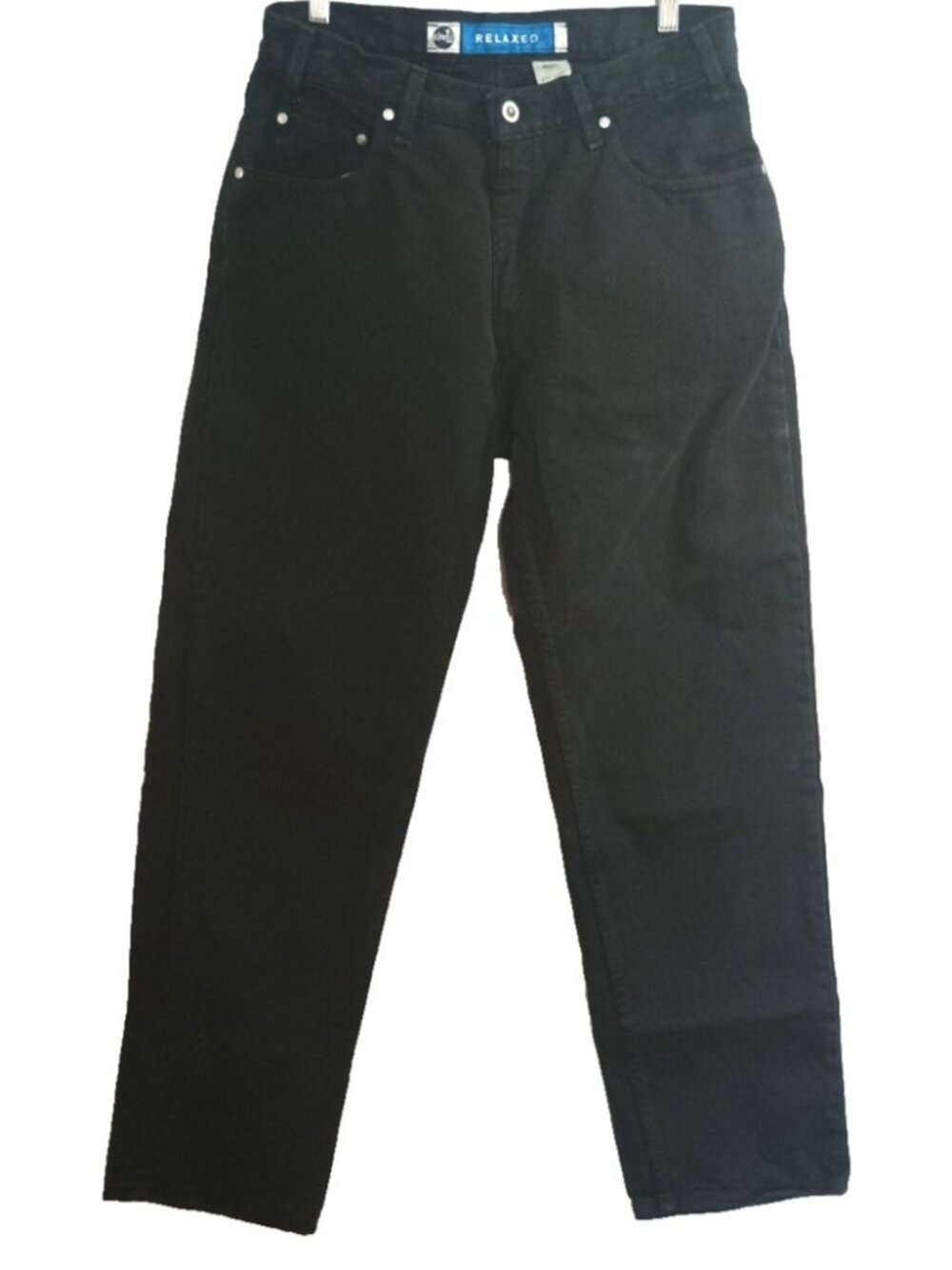 Vintage Levis Silver Tab black denim jeans relaxed straight leg men's 33 x 30